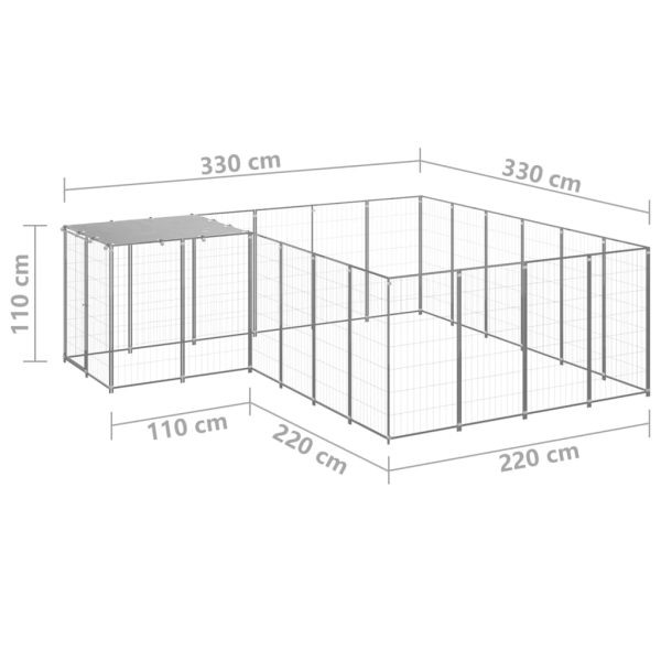 Canil 8,47 m² aço prateado - Image 6