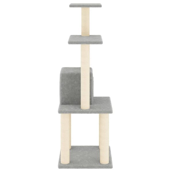 Árvore p/ gatos c/ postes arranhadores sisal 105 cm cinza-claro - Image 4