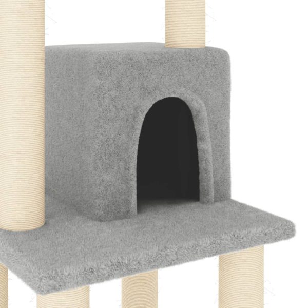 Árvore p/ gatos c/ postes arranhadores sisal 105 cm cinza-claro - Image 5