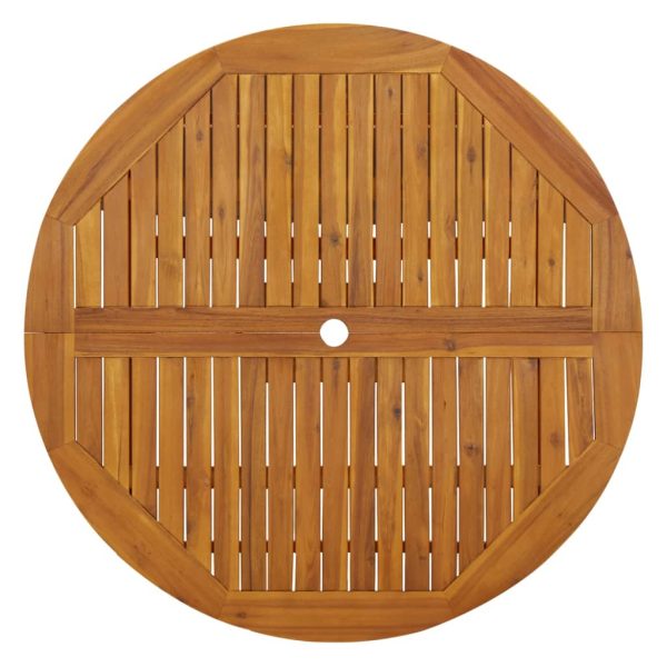 Mesa de jardim dobrável 110 cm madeira de acácia maciça - Image 4