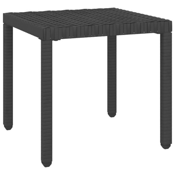Espreguiçadeiras com mesa 2 pcs vime PE preto - Image 9