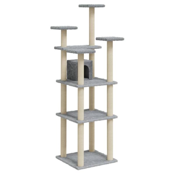 Árvore p/ gatos c/ postes arranhadores sisal 171 cm cinza-claro - Image 2