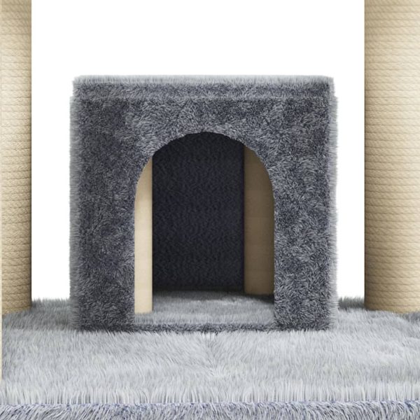 Árvore p/ gatos c/ postes arranhadores sisal 171 cm cinza-claro - Image 7