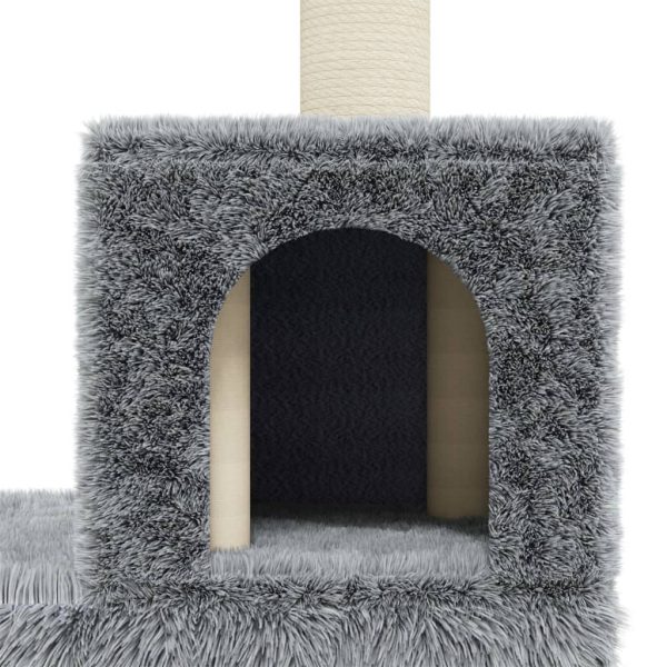 Árvore p/ gatos c/ postes arranhadores sisal 188 cm cinza-claro - Image 7