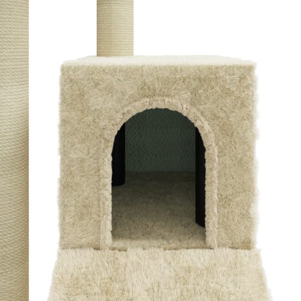 Árvore para gatos c/ postes arranhadores sisal 92 cm cor creme - Image 7