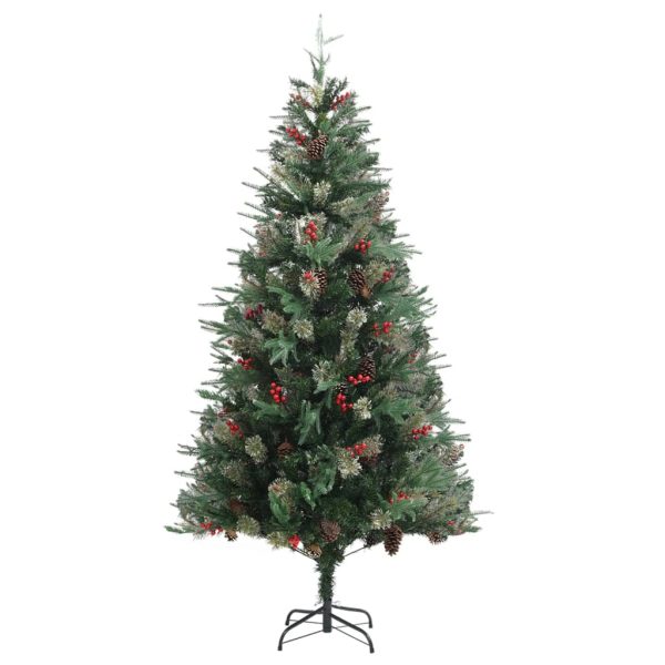 Árvore de Natal com pinhas 225 cm PVC e PE verde - Image 2