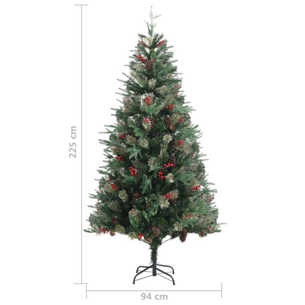 Árvore de Natal com pinhas 225 cm PVC e PE verde - Image 6