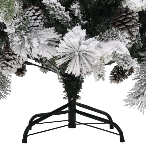 Árvore de Natal c/ flocos de neve e pinhas 195 cm PVC e PE - Image 4