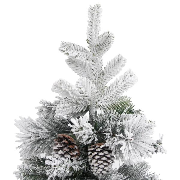 Árvore de Natal c/ flocos de neve e pinhas 195 cm PVC e PE - Image 5