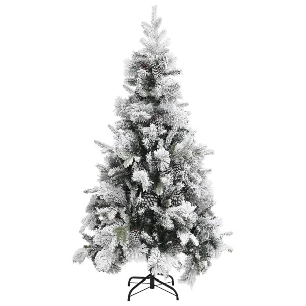 Árvore de Natal c/ flocos de neve e pinhas 225 cm PVC e PE - Image 2