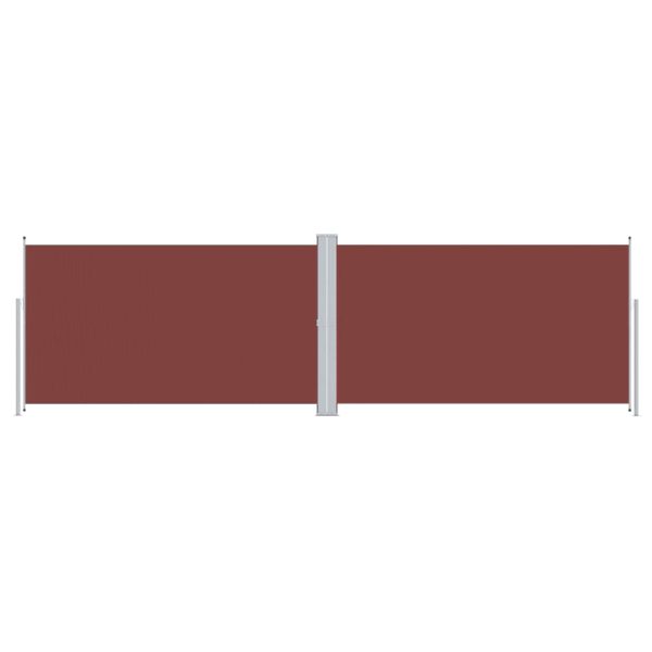 Toldo lateral retrátil 160x600 cm castanho - Image 2
