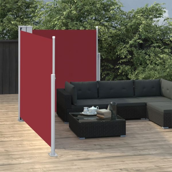 Toldo lateral retrátil 160x600 cm vermelho - Image 3