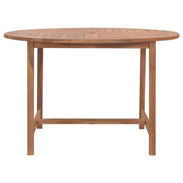 Mesa de jantar p/ jardim Ø110x75 cm madeira de teca maciça - Image 2