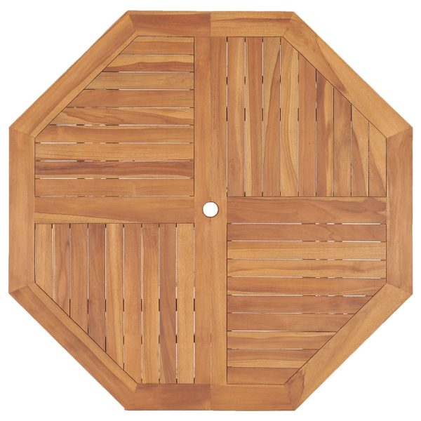 Mesa de jantar p/ jardim 110x110x75 cm madeira de teca maciça - Image 4