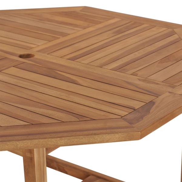 Mesa de jantar p/ jardim 110x110x75 cm madeira de teca maciça - Image 6