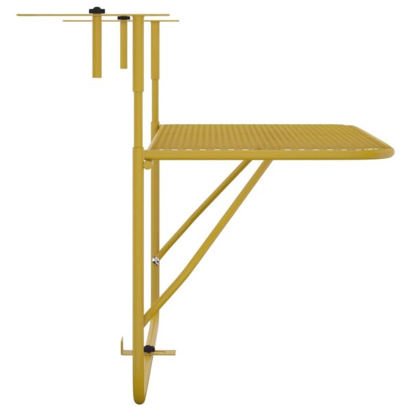 Mesa para varanda 60x40 cm aço dourado - Image 4