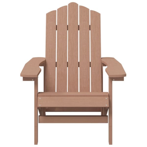 Cadeiras de jardim Adirondack com mesa PEAD castanho - Image 4