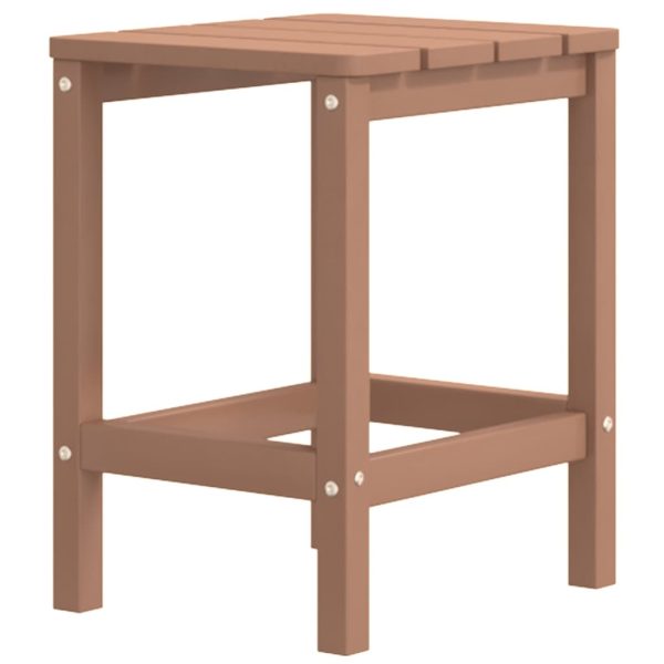 Cadeiras de jardim Adirondack com mesa PEAD castanho - Image 5