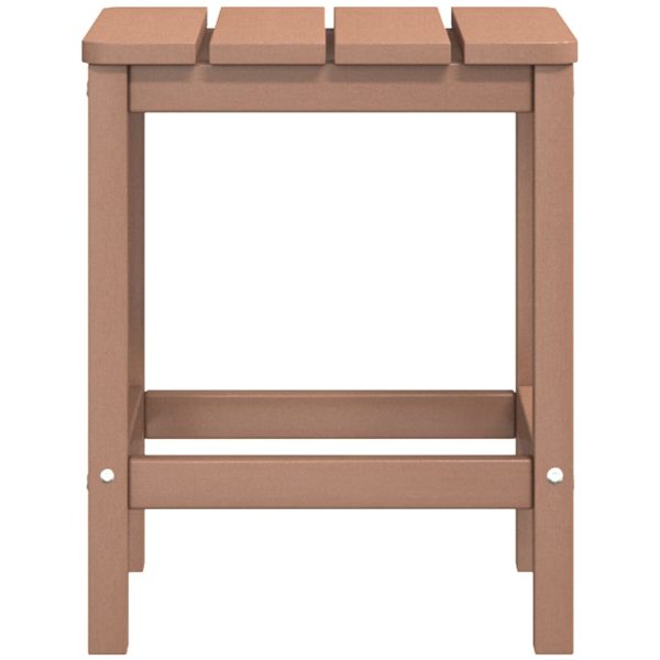 Cadeiras de jardim Adirondack com mesa PEAD castanho - Image 6