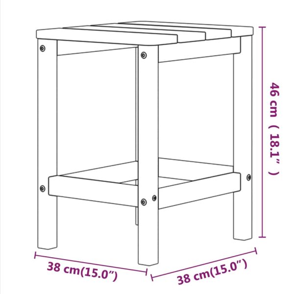 Cadeiras de jardim Adirondack com mesa PEAD castanho - Image 8