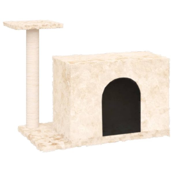 Árvore para gatos com poste arranhador sisal 51 cm cor creme - Image 2