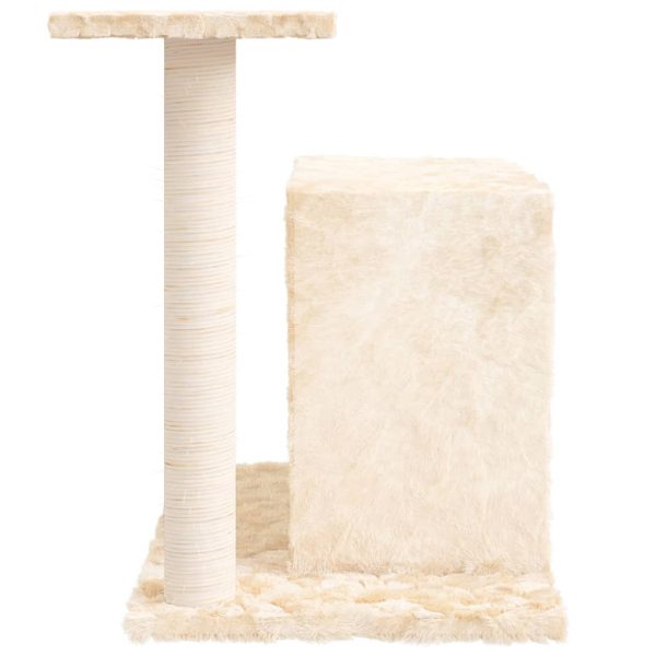 Árvore para gatos com poste arranhador sisal 51 cm cor creme - Image 4