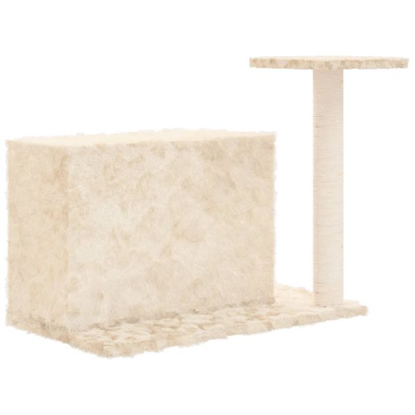 Árvore para gatos com poste arranhador sisal 51 cm cor creme - Image 5