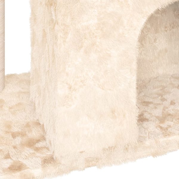 Árvore para gatos com poste arranhador sisal 51 cm cor creme - Image 6
