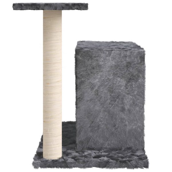 Árvore p/ gatos c/ poste arranhador sisal 51 cm cinzento-escuro - Image 4