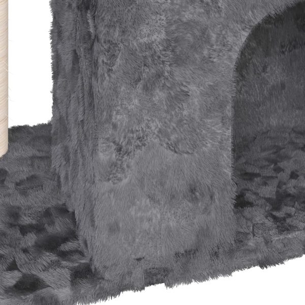 Árvore p/ gatos c/ poste arranhador sisal 51 cm cinzento-escuro - Image 6