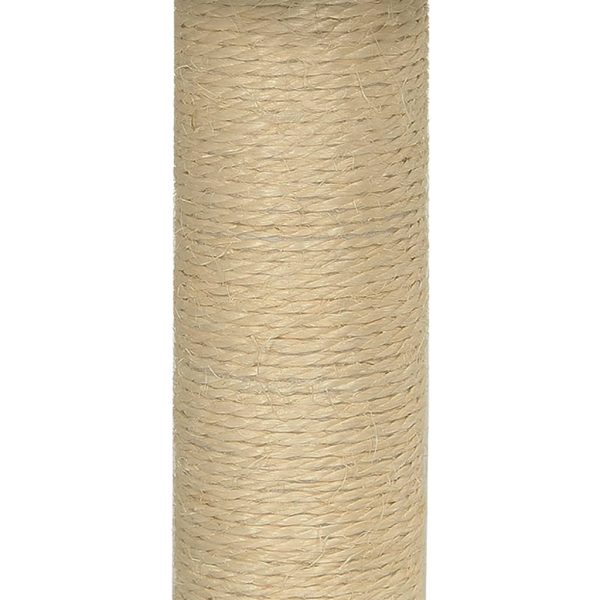 Árvore para gatos com poste arranhador sisal 74 cm cor creme - Image 7
