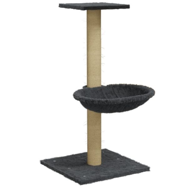 Árvore p/ gatos c/ poste arranhador sisal 74 cm cinzento-escuro - Image 2