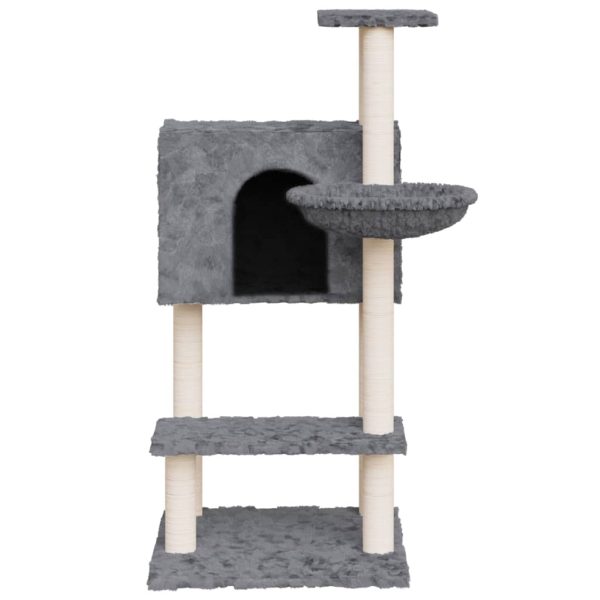 Árvore para gatos c/ arranhadores sisal 108,5 cm cinza-escuro - Image 4