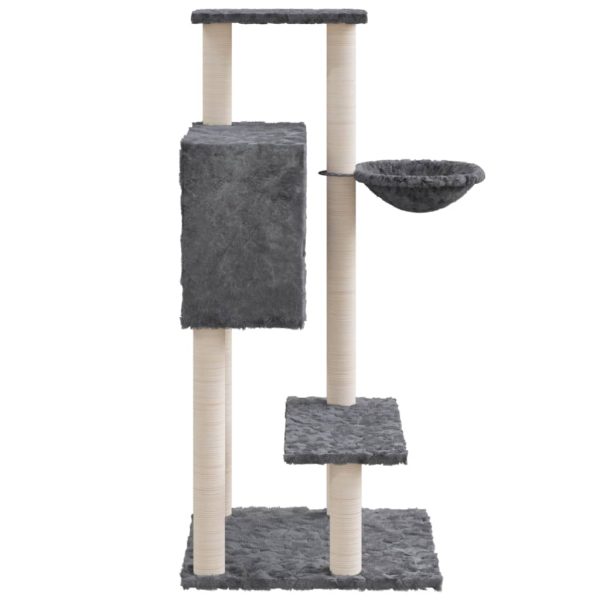 Árvore para gatos c/ arranhadores sisal 108,5 cm cinza-escuro - Image 5