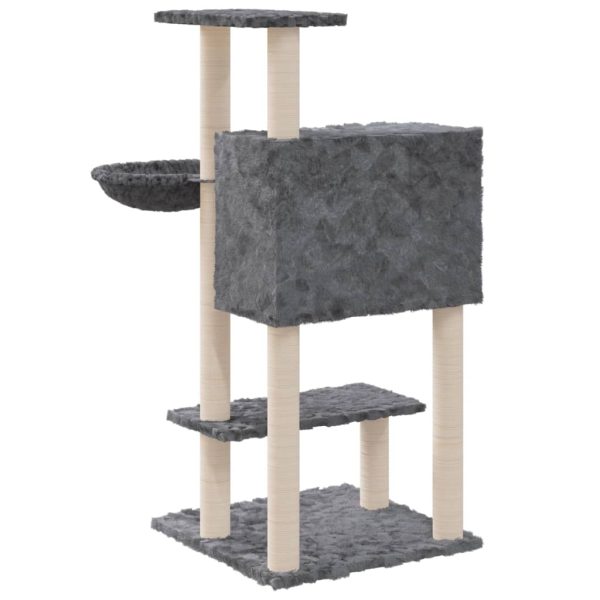 Árvore para gatos c/ arranhadores sisal 108,5 cm cinza-escuro - Image 6