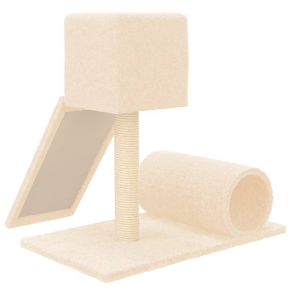 Árvore para gatos com poste arranhador sisal 59 cm cor creme - Image 5