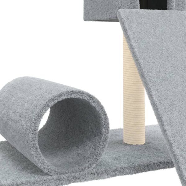 Árvore p/ gatos c/ poste arranhador sisal 59 cm cinzento-claro - Image 6