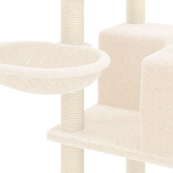 Árvore p/ gatos c/ postes arranhadores sisal 167 cm cor creme - Image 6