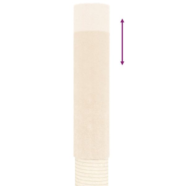 Árvore p/ gatos altura ajustável chão ao teto 277-303 cm creme - Image 7