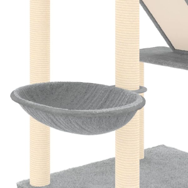 Árvore gatos altura ajustável chão-teto 277-303 cm cinza-claro - Image 8
