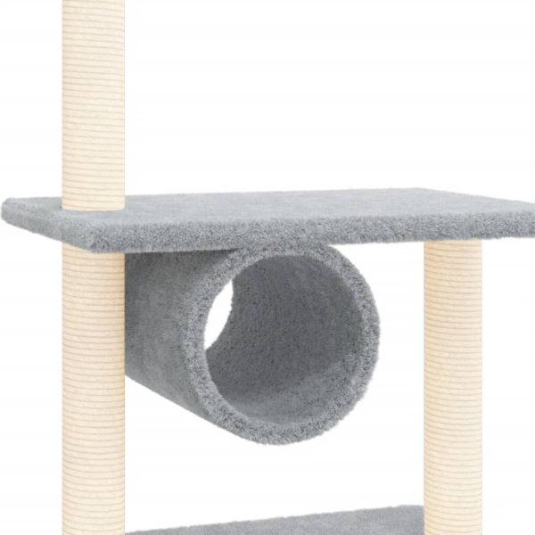 Árvore p/ gatos c/ postes arranhadores sisal 279 cm cinza-claro - Image 6
