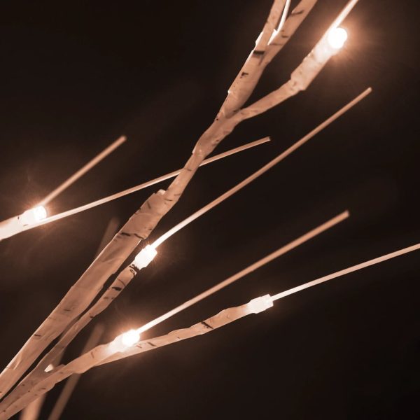 Árvore c/ 672 luzes LED 400 cm bétula branco quente - Image 4