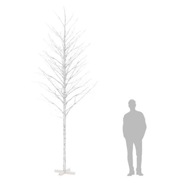 Árvore c/ 672 luzes LED 400 cm bétula branco quente - Image 7