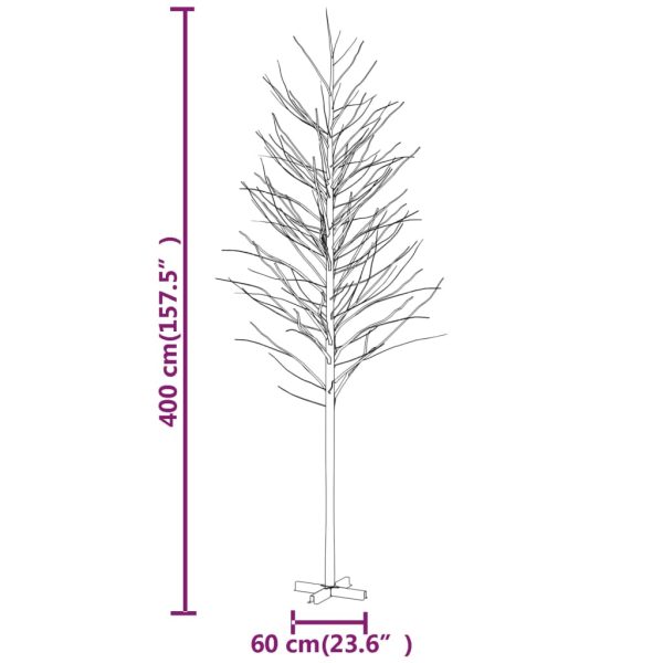 Árvore c/ 672 luzes LED 400 cm bétula branco quente - Image 8