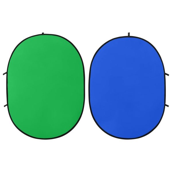 Tela fundo de estúdio oval 2-em-1 200x150 cm verde e azul - Image 2