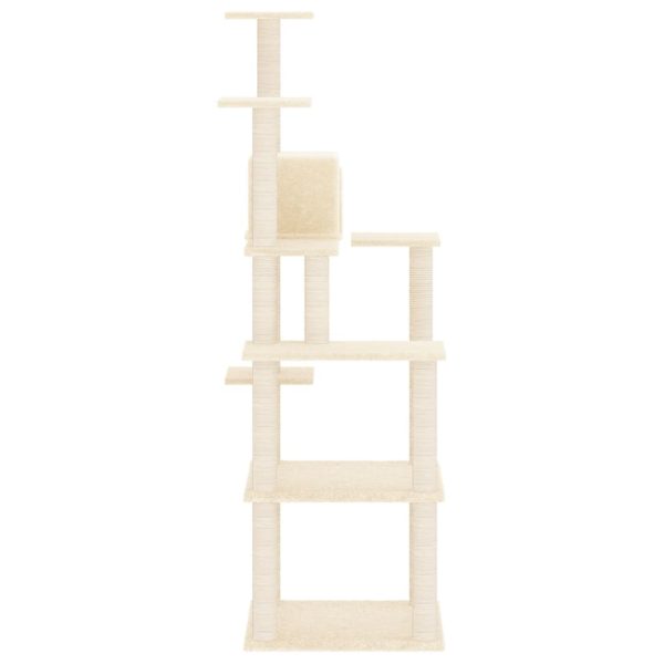 Árvore para gatos c/ postes arranhadores sisal 153 cm cor creme - Image 4
