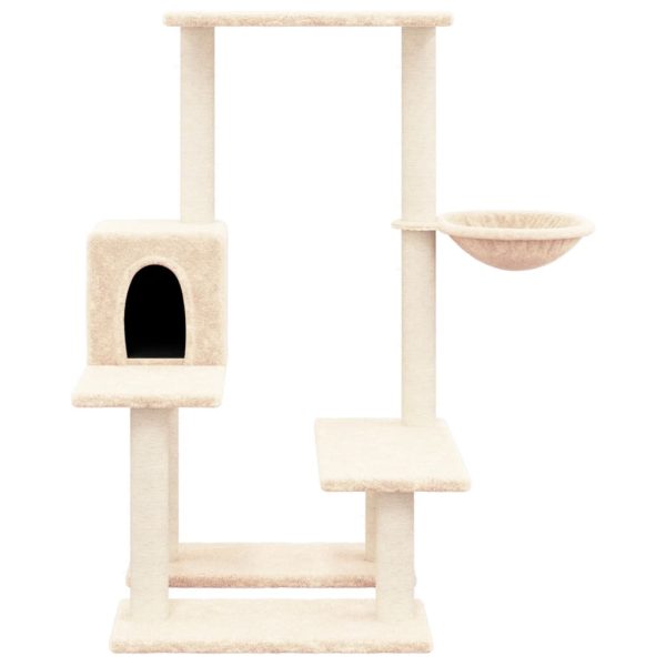 Árvore para gatos c/ postes arranhadores sisal 94,5cm cor creme - Image 3