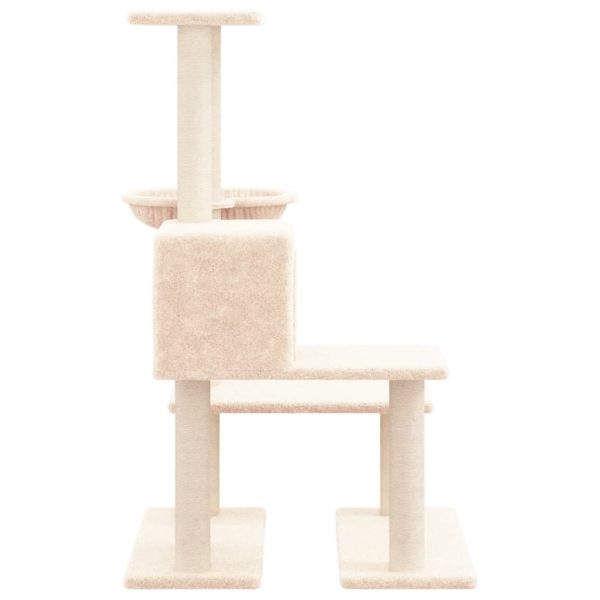 Árvore para gatos c/ postes arranhadores sisal 94,5cm cor creme - Image 4