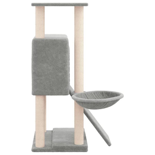 Árvore p/ gatos c/ postes arranhadores sisal 96 cm cinza-claro - Image 4