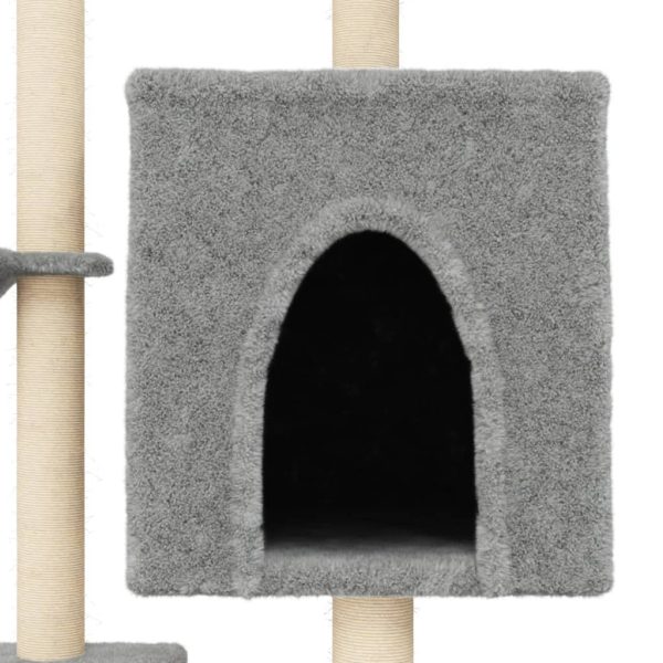 Árvore p/ gatos c/ postes arranhadores sisal 117 cm cinza-claro - Image 7